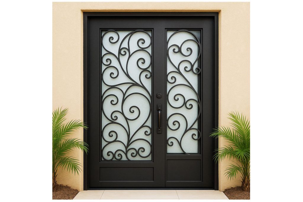 Nova Royal Series Wrought Iron Custom Exterior Door Style 233