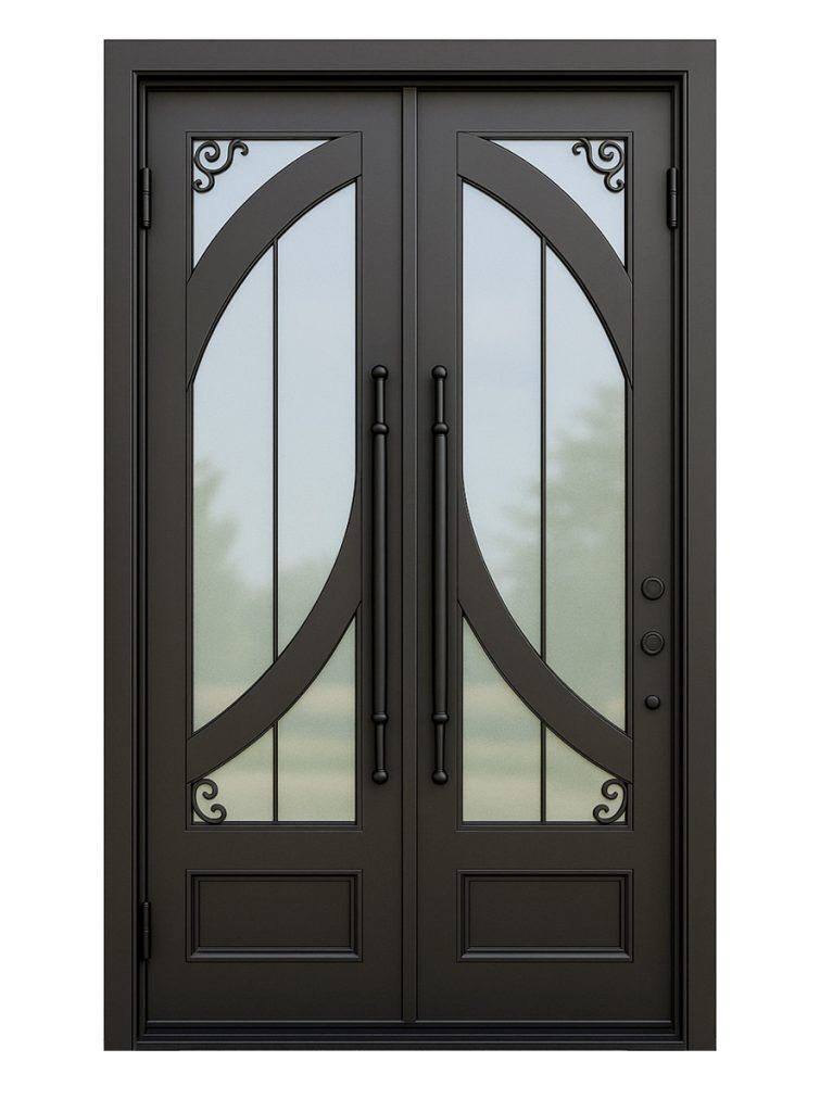 Nova Royal Series Wrought Iron Custom Exterior Door Style 234
