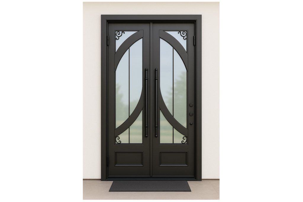 Nova Royal Series Wrought Iron Custom Exterior Door Style 234