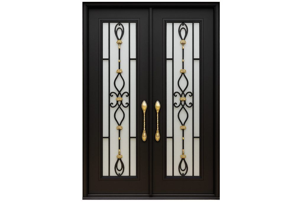 Nova Royal Series Wrought Iron Custom Exterior Door Style 245