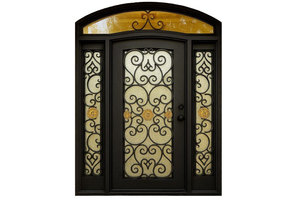 Nova Royal Series Wrought Iron Custom Exterior Door Style 248