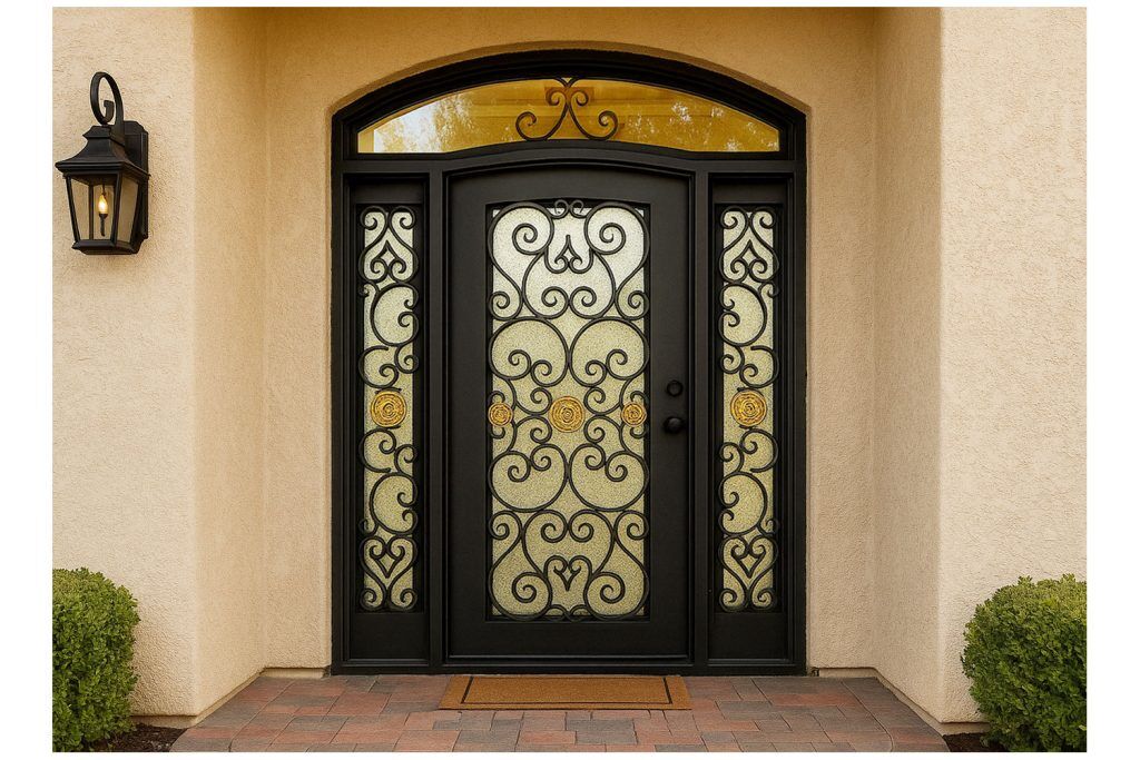 Nova Royal Series Wrought Iron Custom Exterior Door Style 248