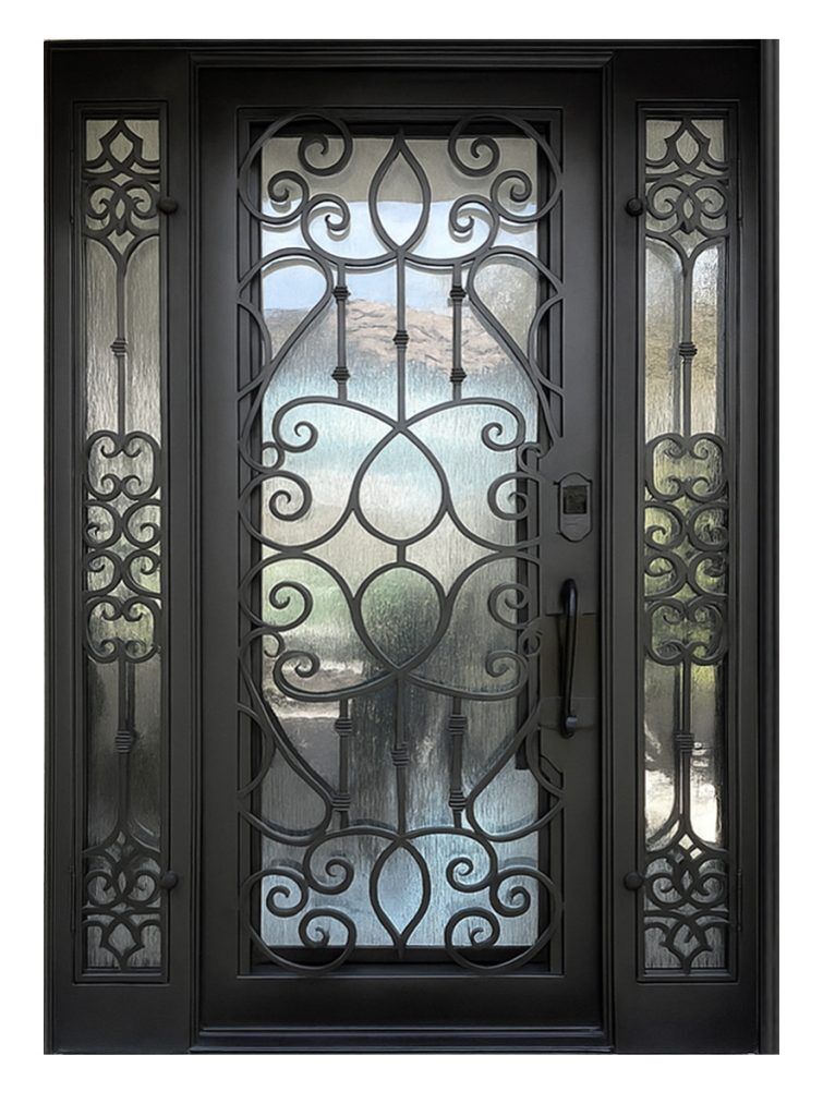 Nova Royal Series Wrought Iron Custom Exterior Door Style 255