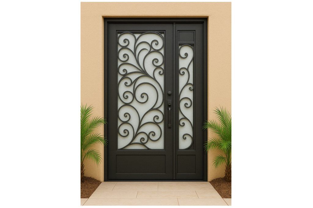 Nova Royal Series Wrought Iron Custom Exterior Door Style 273
