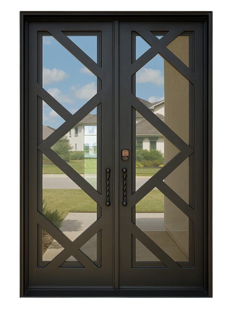 Nova Royal Series Wrought Iron Custom Exterior Door Style 281