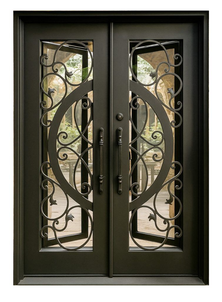 Nova Royal Series Wrought Iron Custom Exterior Door Style 293