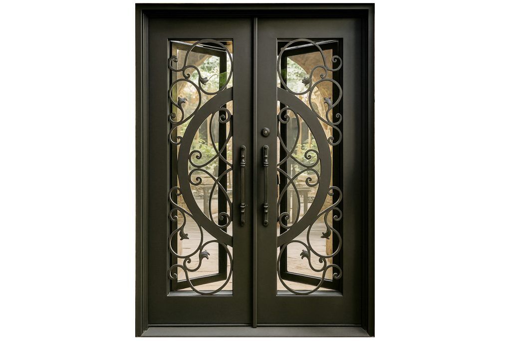 Nova Royal Series Wrought Iron Custom Exterior Door Style 293