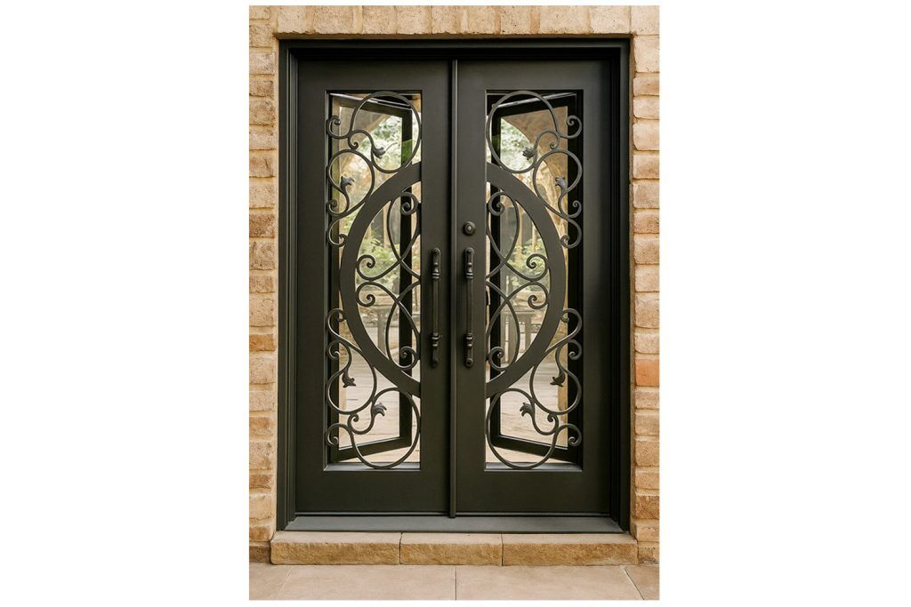 Nova Royal Series Wrought Iron Custom Exterior Door Style 293