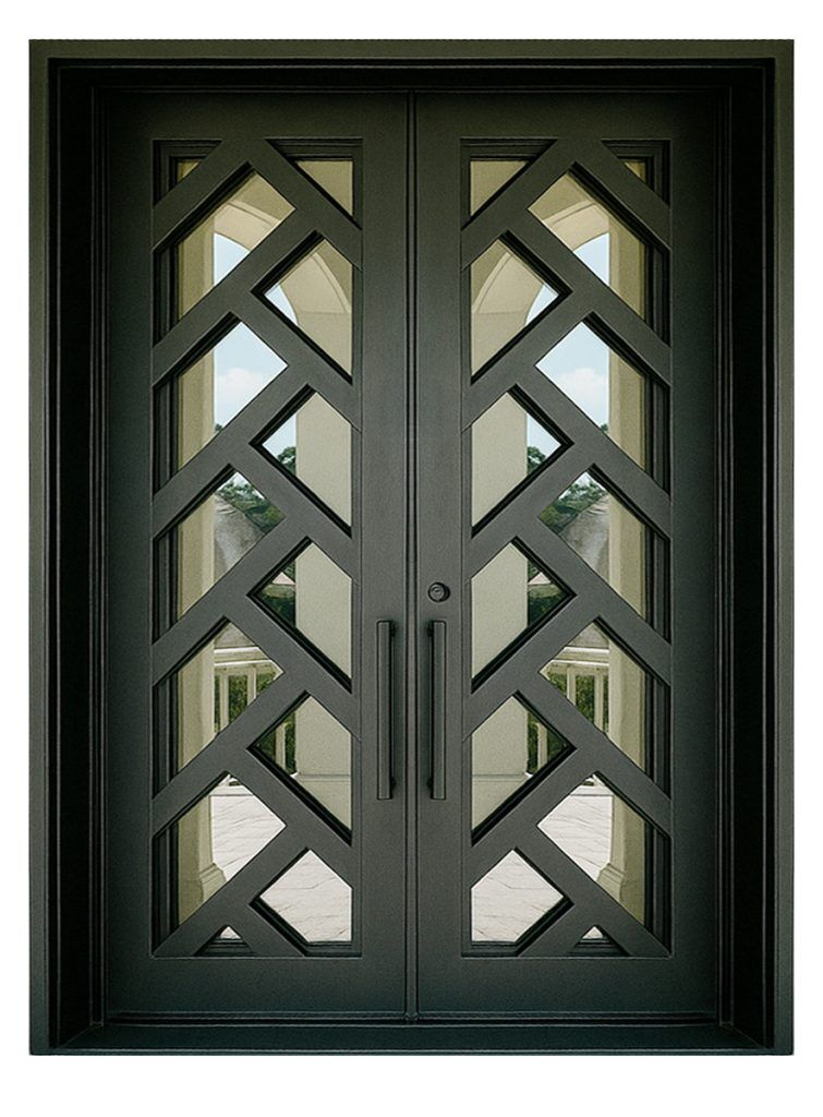 Nova Royal Series Wrought Iron Custom Exterior Door Style 296