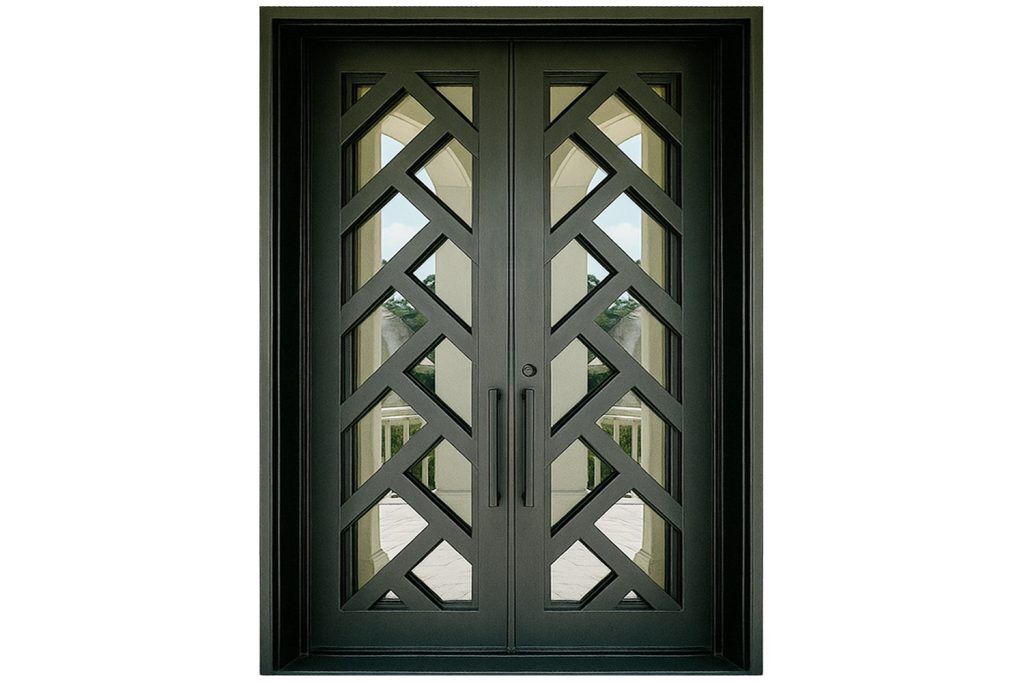 Nova Royal Series Wrought Iron Custom Exterior Door Style 296