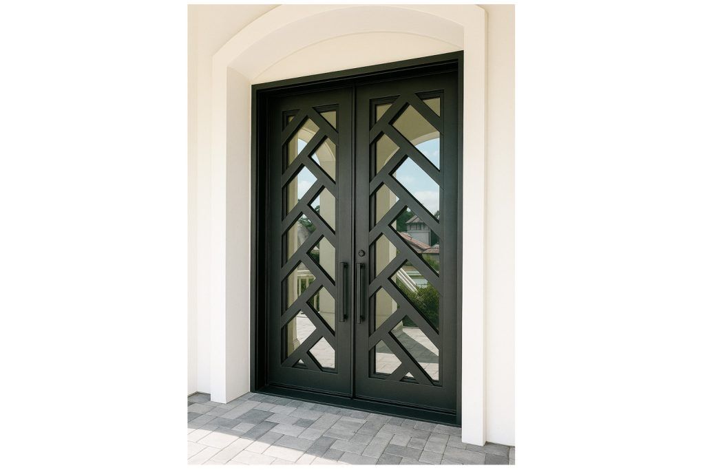 Nova Royal Series Wrought Iron Custom Exterior Door Style 296