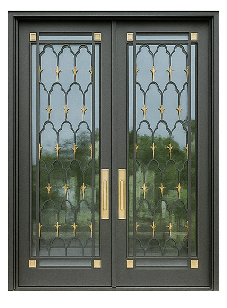 Nova Royal Series Wrought Iron Custom Exterior Door Style 297