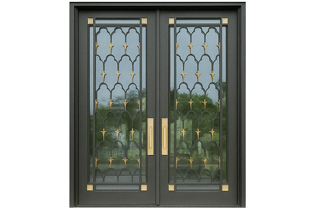 Nova Royal Series Wrought Iron Custom Exterior Door Style 297