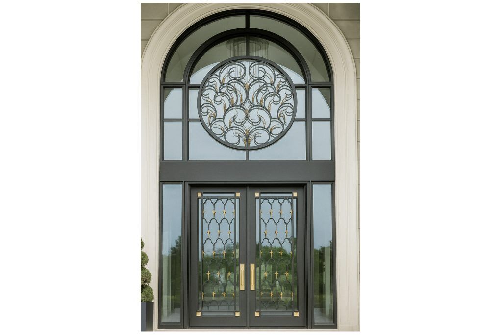 Nova Royal Series Wrought Iron Custom Exterior Door Style 297