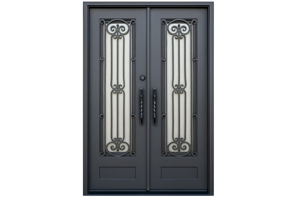 Nova Royal Series Wrought Iron Custom Exterior Door Style 302