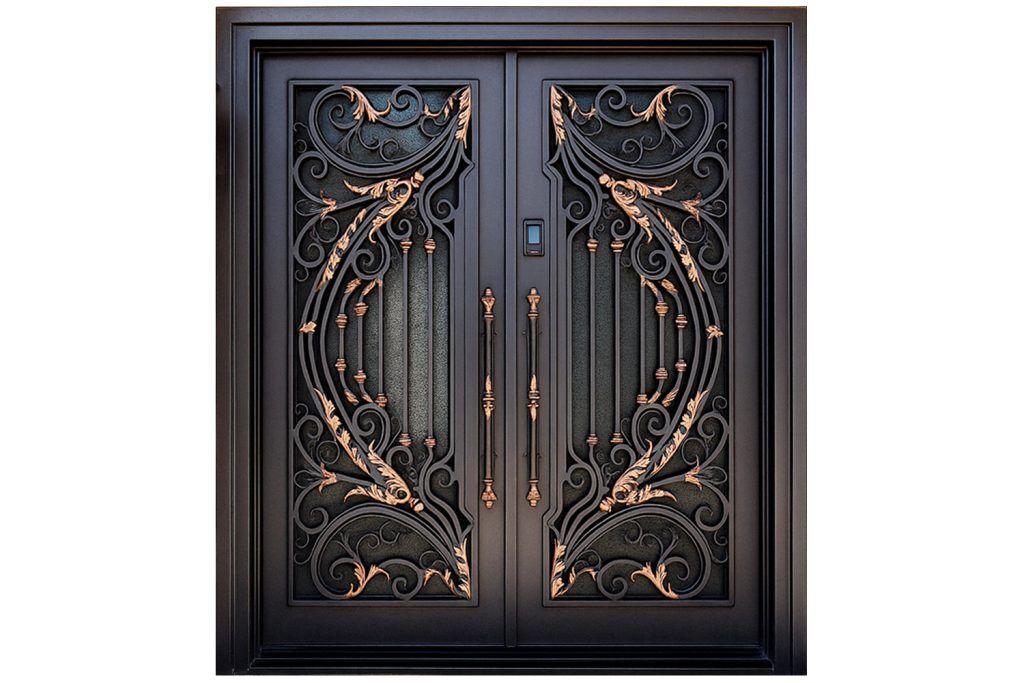 Nova Royal Series Wrought Iron Custom Exterior Door Style 303