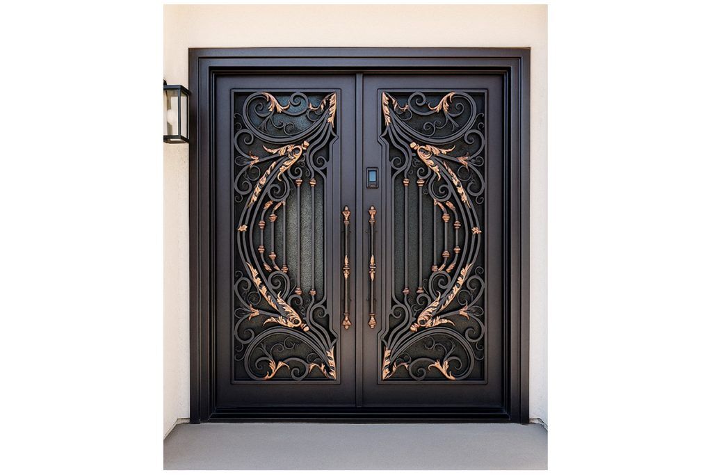 Nova Royal Series Wrought Iron Custom Exterior Door Style 303