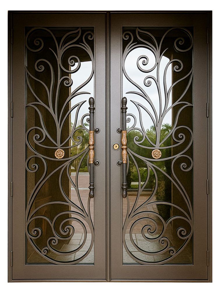 Nova Royal Series Wrought Iron Custom Exterior Door Style 308