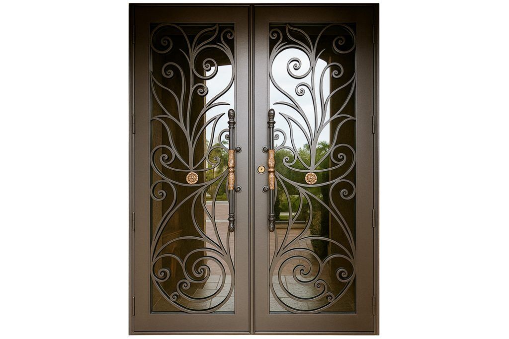 Nova Royal Series Wrought Iron Custom Exterior Door Style 308