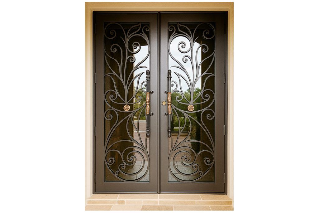 Nova Royal Series Wrought Iron Custom Exterior Door Style 308
