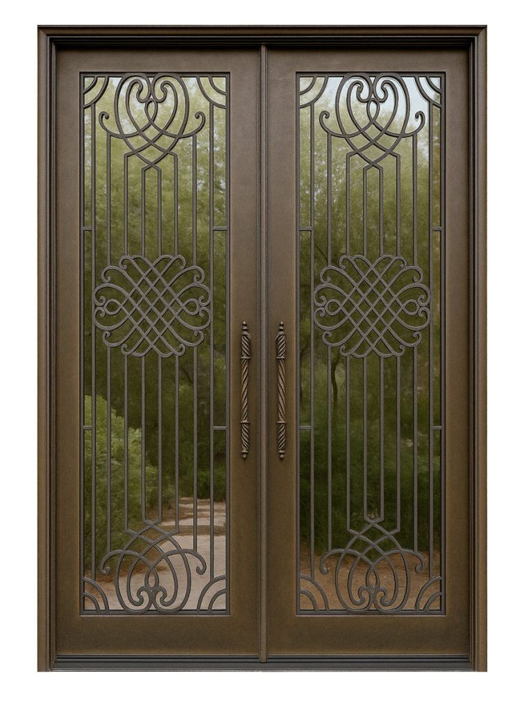 Nova Royal Series Wrought Iron Custom Exterior Door Style 310