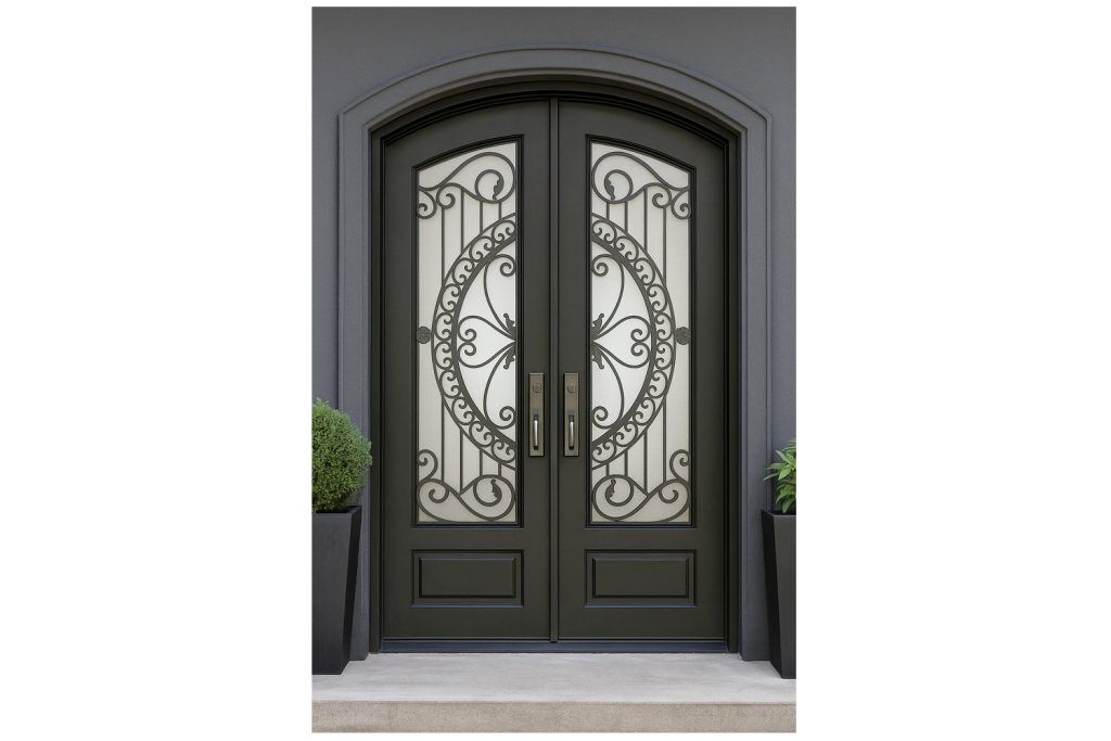 Nova Royal Series Wrought Iron Custom Exterior Door Style 314
