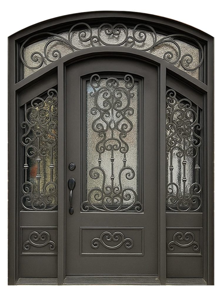 Nova Royal Series Wrought Iron Custom Exterior Door Style 323