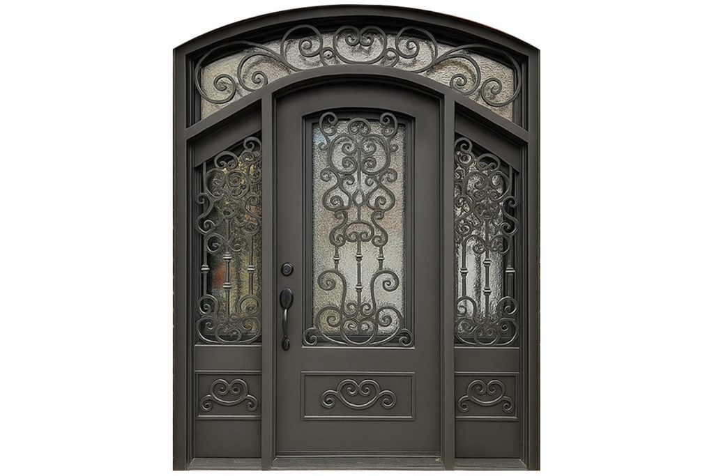 Nova Royal Series Wrought Iron Custom Exterior Door Style 323