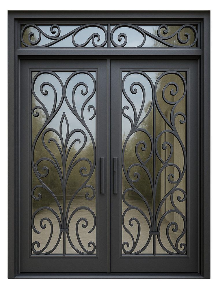 Nova Royal Series Wrought Iron Custom Exterior Door Style 324