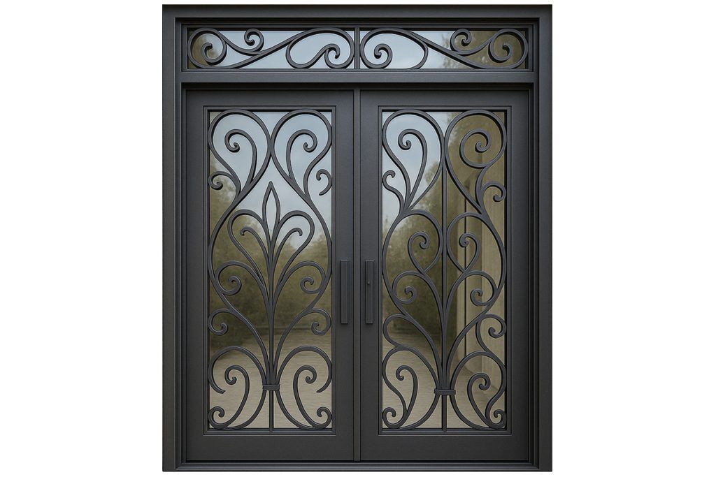 Nova Royal Series Wrought Iron Custom Exterior Door Style 324