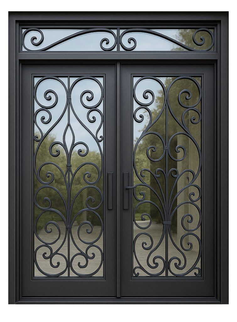 Nova Royal Series Wrought Iron Custom Exterior Door Style 325