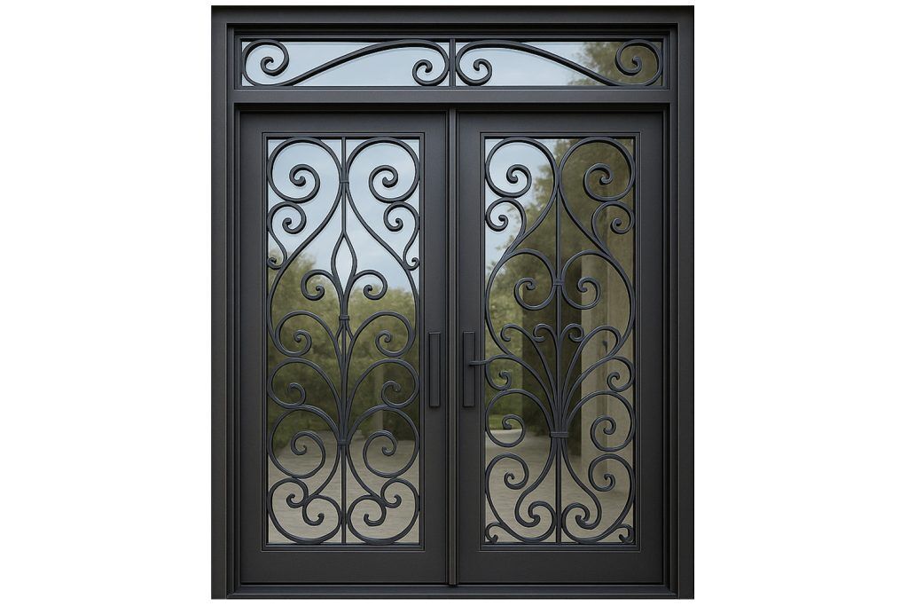 Nova Royal Series Wrought Iron Custom Exterior Door Style 325