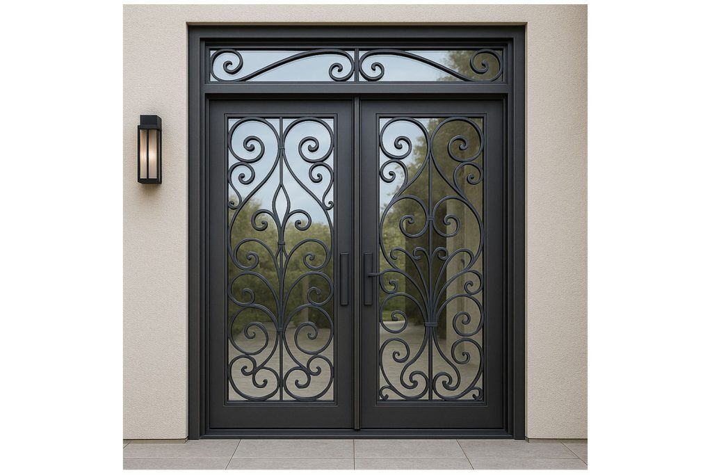 Nova Royal Series Wrought Iron Custom Exterior Door Style 325