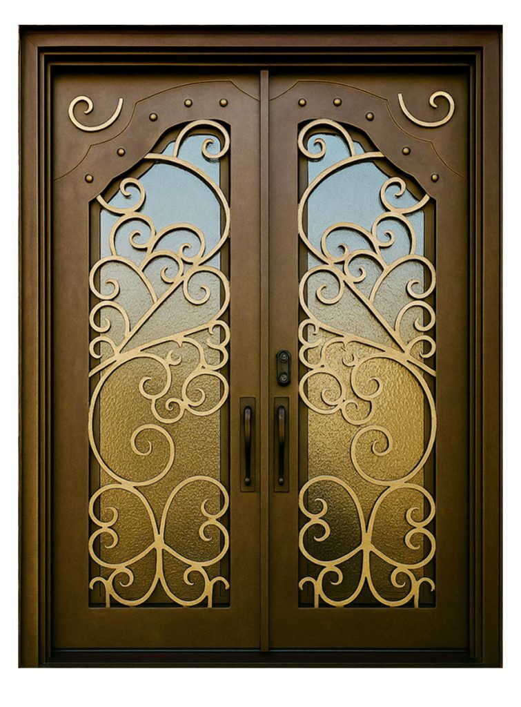 Nova Royal Series Wrought Iron Custom Exterior Door Style 328