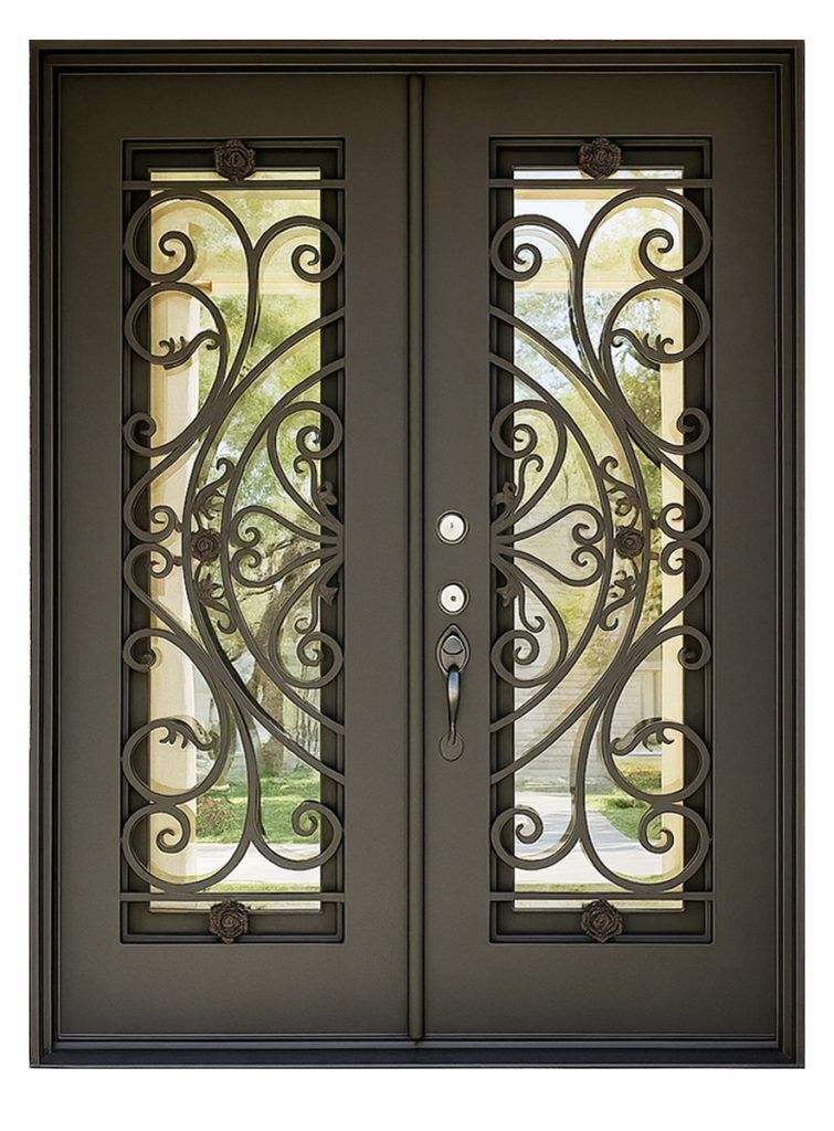 Nova Royal Series Wrought Iron Custom Exterior Door Style 331