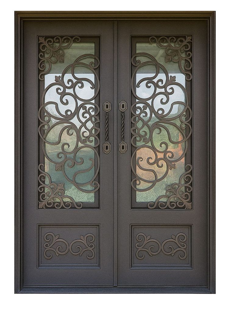 Nova Royal Series Wrought Iron Custom Exterior Door Style 335