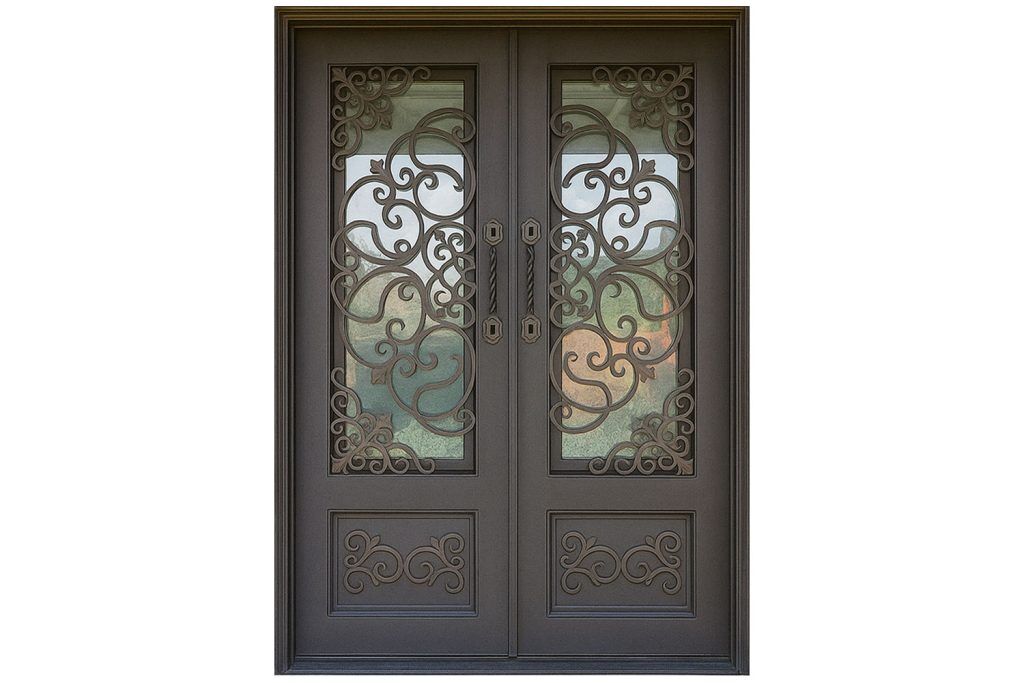 Nova Royal Series Wrought Iron Custom Exterior Door Style 335