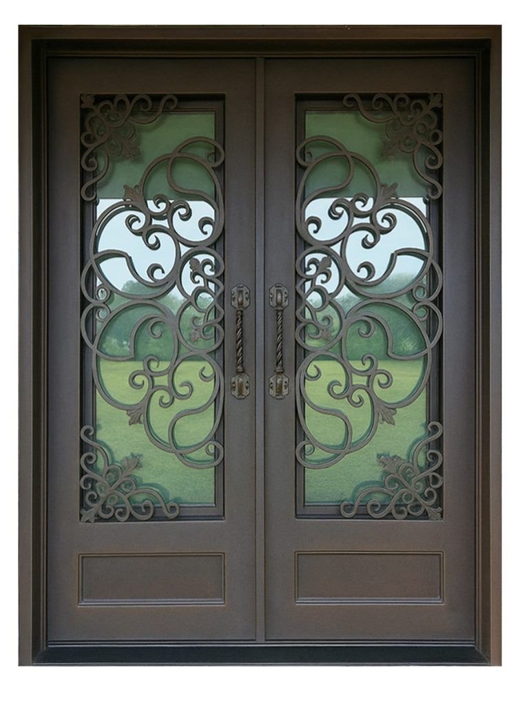 Nova Royal Series Wrought Iron Custom Exterior Door Style 336
