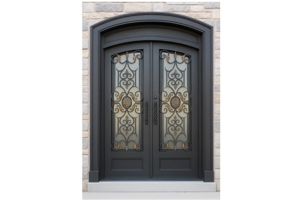 Nova Royal Series Wrought Iron Custom Exterior Door Style 338