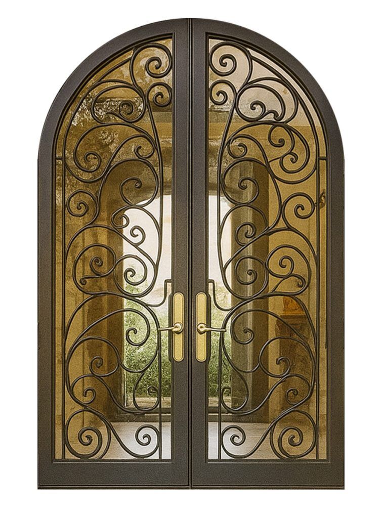 Nova Royal Series Wrought Iron Custom Exterior Door Style 345
