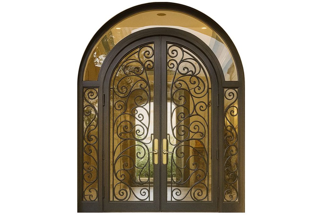 Nova Royal Series Wrought Iron Custom Exterior Door Style 345