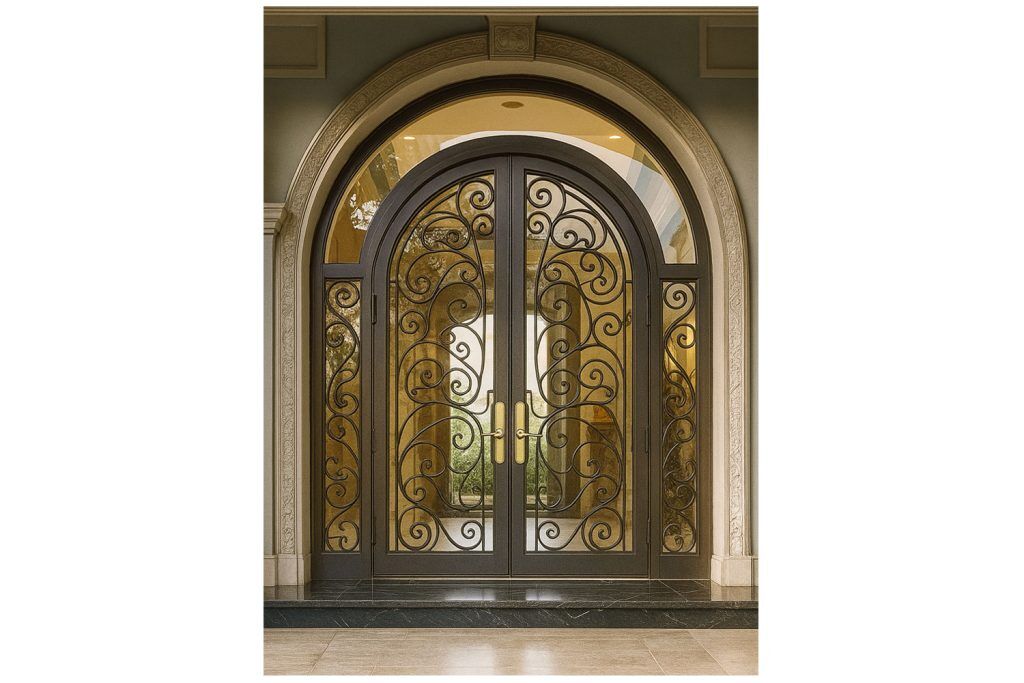 Nova Royal Series Wrought Iron Custom Exterior Door Style 345