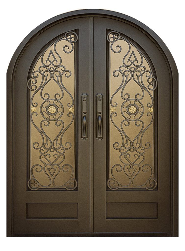 Nova Royal Series Wrought Iron Custom Exterior Door Style 348
