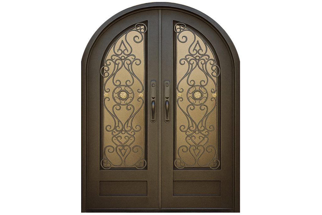 Nova Royal Series Wrought Iron Custom Exterior Door Style 348