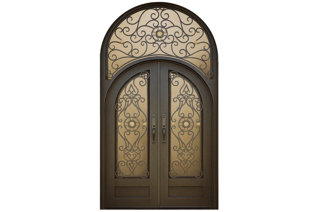 Nova Royal Series Wrought Iron Custom Exterior Door Style 348