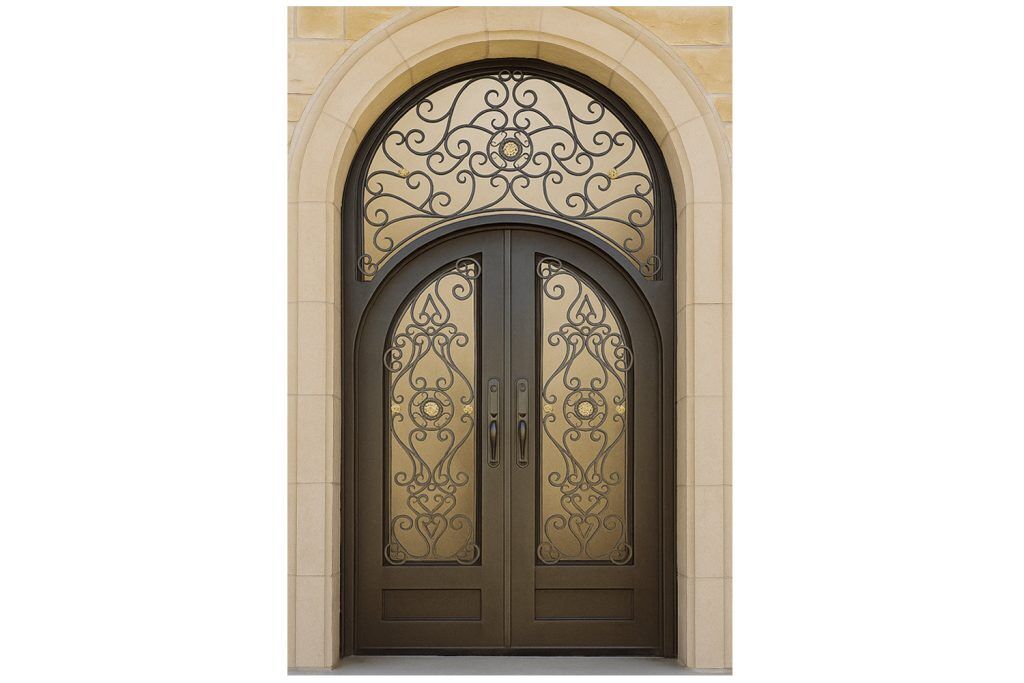 Nova Royal Series Wrought Iron Custom Exterior Door Style 348