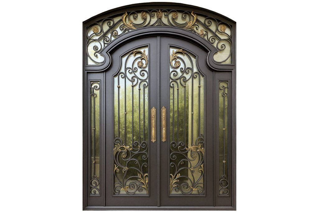 Nova Royal Series Wrought Iron Custom Exterior Door Style 350
