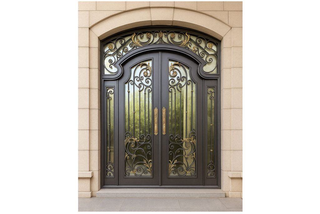 Nova Royal Series Wrought Iron Custom Exterior Door Style 350