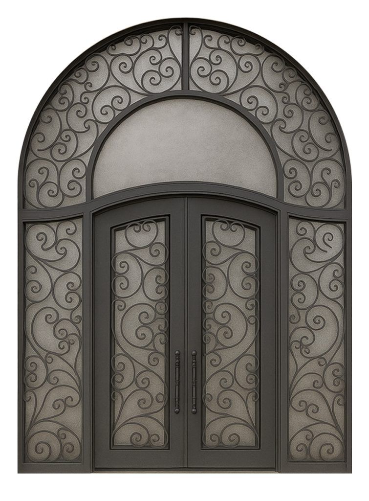 Nova Royal Series Wrought Iron Custom Exterior Door Style 351