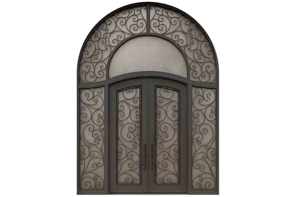 Nova Royal Series Wrought Iron Custom Exterior Door Style 351